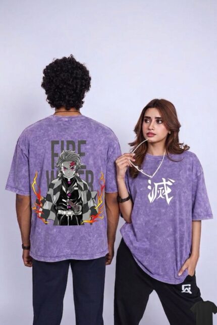 ACID WASH DROP SHOULDER T-SHIRT