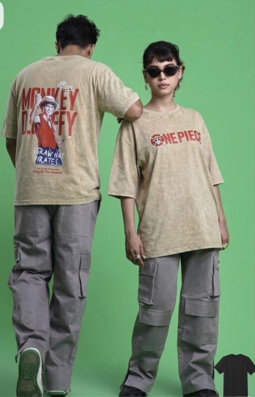 ACID WASH DROP SHOULDER T-SHIRT