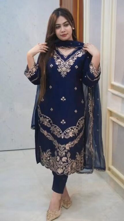Embroidery Three Piece