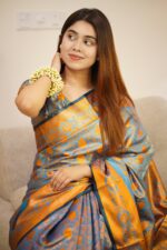 Kanjivaram katan Sharee with blause pcs